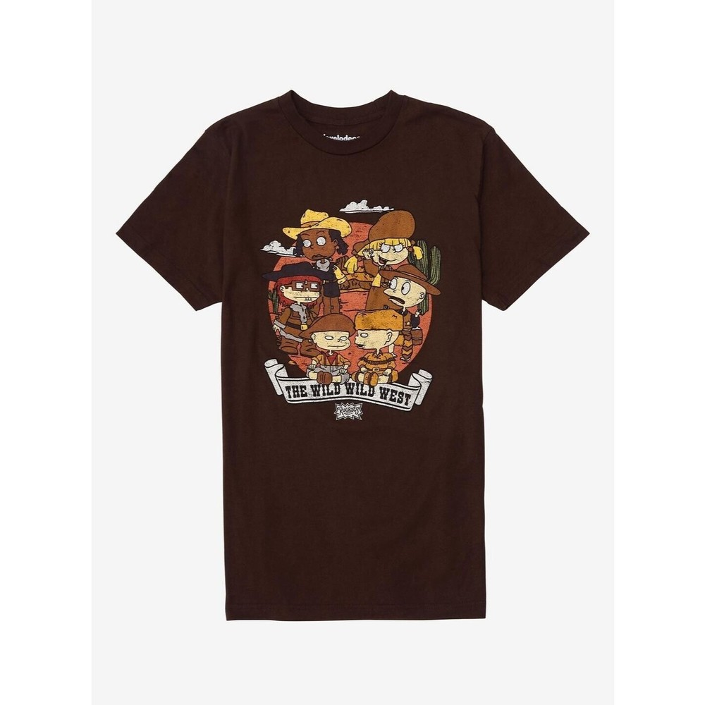 Boxlunch Nickelodeon Rugrats The Wild Wild West T-Shirt Brown Sz Small